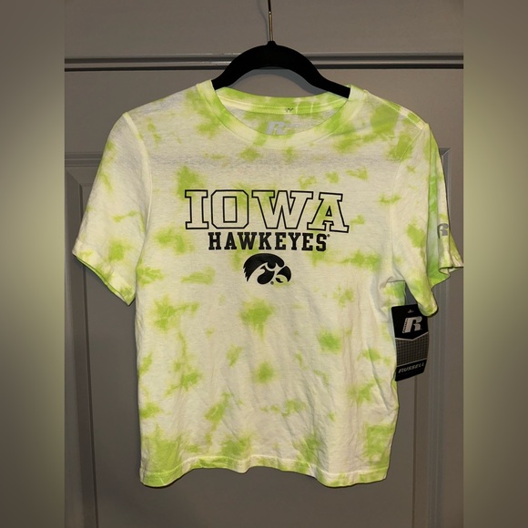Youth Russell White Iowa Hawkeyes Tie-Dye T-Shirt - Picture 3 of 4